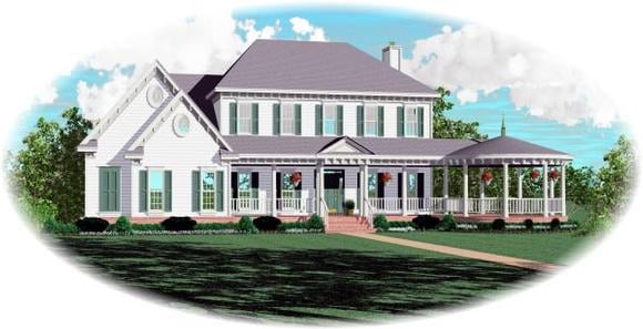 House Plan 47284 Plantation Style With 4600 Sq Ft 4 Bed 3 Bat