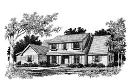 Traditional House Plan 41001 with 3 Beds, 3 Baths, 2 Car Garage Elevation