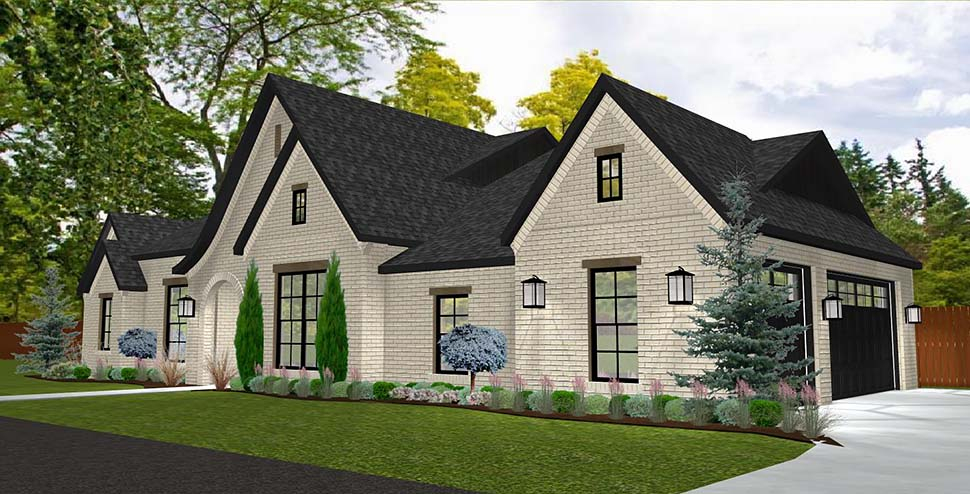 French Country, Traditional, Tudor Plan with 2418 Sq. Ft., 3 Bedrooms, 3 Bathrooms, 3 Car Garage Picture 5