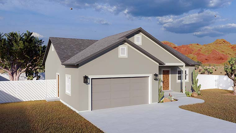 Ranch, Traditional Plan with 2560 Sq. Ft., 5 Bedrooms, 3 Bathrooms, 2 Car Garage Picture 6