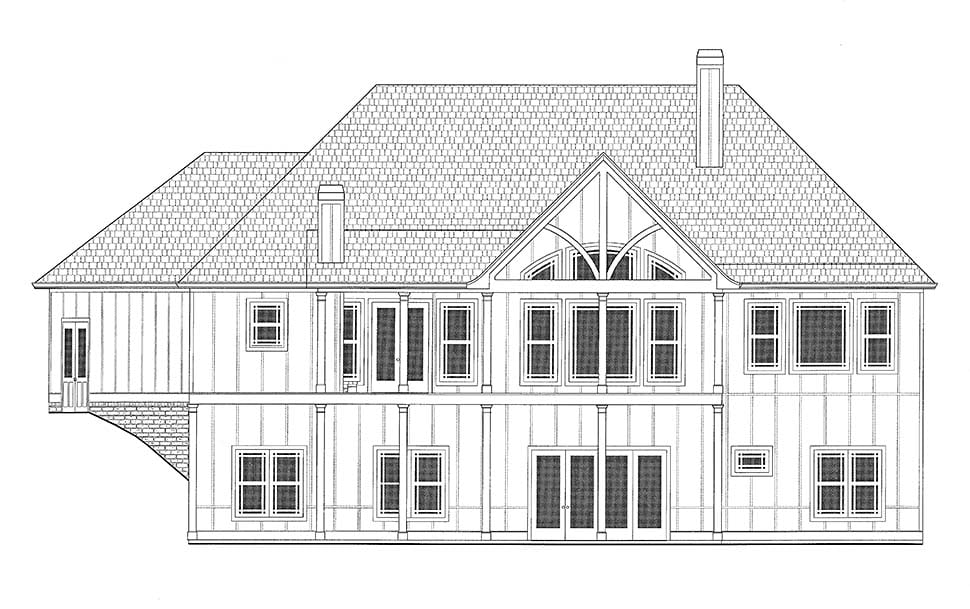 Country, Craftsman, French Country Plan with 3938 Sq. Ft., 4 Bedrooms, 4 Bathrooms, 3 Car Garage Picture 17