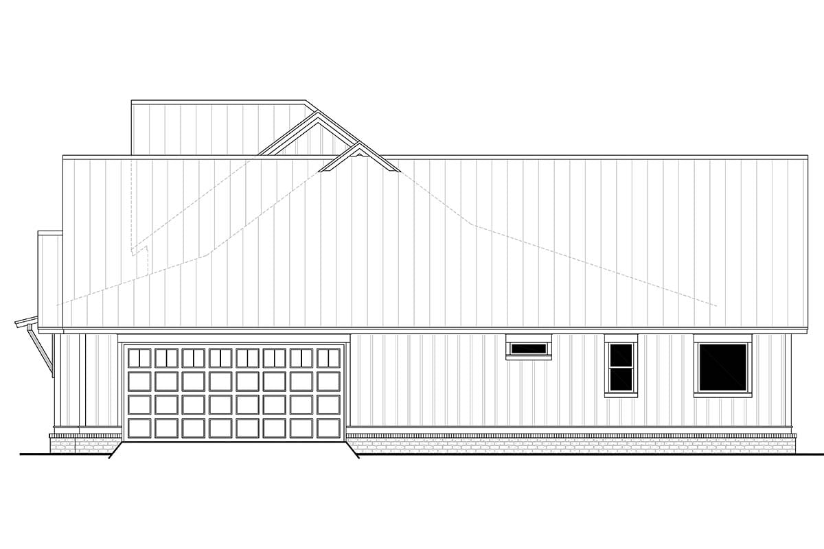 Country, Craftsman, Farmhouse Plan with 2553 Sq. Ft., 3 Bedrooms, 3 Bathrooms, 2 Car Garage Picture 2