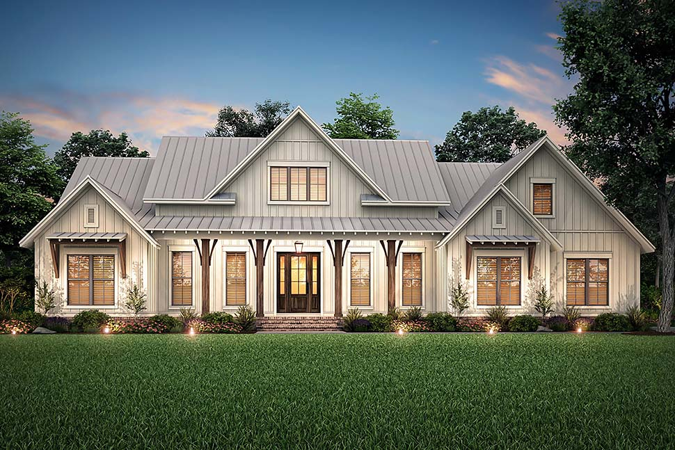 Country, Craftsman, Farmhouse Plan with 2553 Sq. Ft., 3 Bedrooms, 3 Bathrooms, 2 Car Garage Picture 5