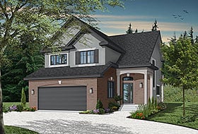 Country, Traditional House Plan 65228 with 3 Beds, 5 Baths, 2 Car Garage Elevation