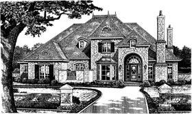 European, French Country, Victorian House Plan 66014 with 4 Beds, 4 Baths, 3 Car Garage Elevation