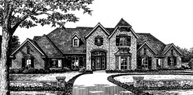 French Country, Traditional House Plan 66029 with 4 Beds, 4 Baths, 3 Car Garage Elevation
