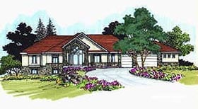 Traditional House Plan 70521 with 3 Beds, 3 Baths, 3 Car Garage Elevation