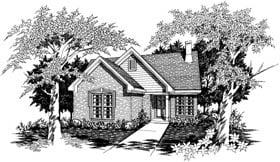 Traditional House Plan 91120 with 2 Beds, 2 Baths Elevation