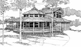 Contemporary House Plan 91304 with 3 Beds, 3 Baths, 2 Car Garage Elevation