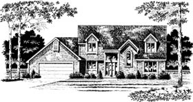 Cape Cod, Country House Plan 93305 with 3 Beds, 3 Baths Elevation