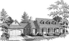 Cape Cod, Country House Plan 96542 with 3 Beds, 2 Baths, 1 Car Garage Elevation