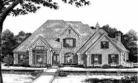 Bungalow, European, French Country House Plan 97805 with 4 Beds, 5 Baths, 3 Car Garage Elevation