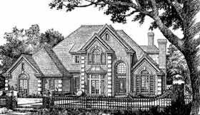European, French Country House Plan 98596 with 4 Beds, 4 Baths, 3 Car Garage Elevation