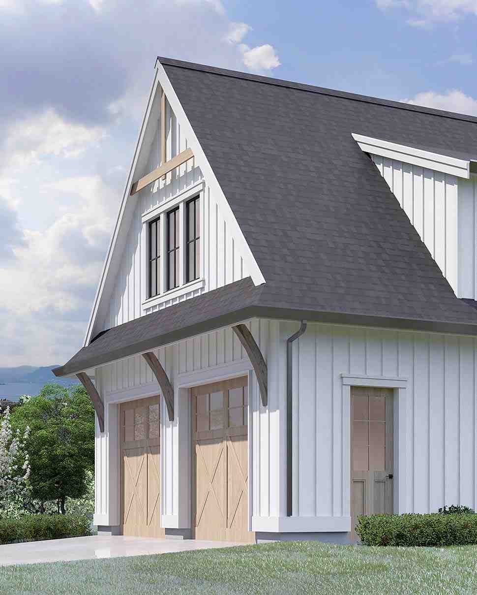 Country, Farmhouse Garage-Living Plan 100114 with 2 Beds, 1 Baths, 2 Car Garage Picture 3