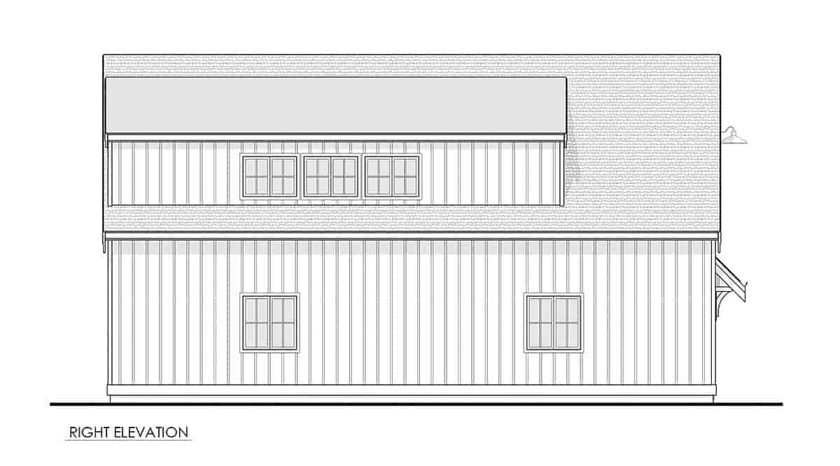 Craftsman, Farmhouse, Traditional Garage-Living Plan 100119 with 1 Beds, 1 Baths, 2 Car Garage Picture 1