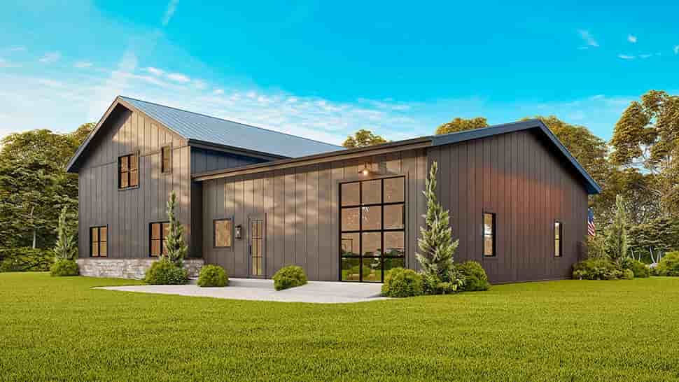Barndominium, Contemporary, Country, Farmhouse House Plan 100200 with 3 Beds, 3 Baths, 3 Car Garage Picture 25