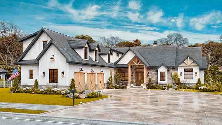 Contemporary, Craftsman, Farmhouse House Plan 100206 with 3 Beds, 4 Baths, 3 Car Garage Picture 5
