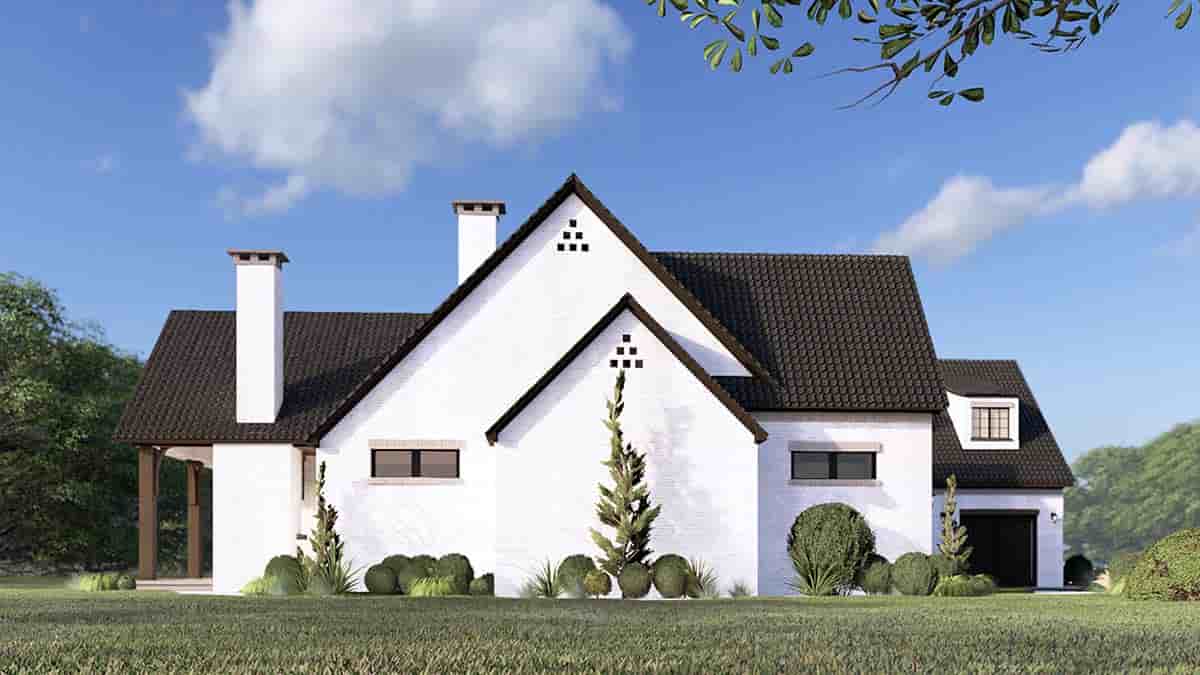 Craftsman, European, French Country House Plan 100405 with 4 Beds, 5 Baths, 2 Car Garage Picture 2