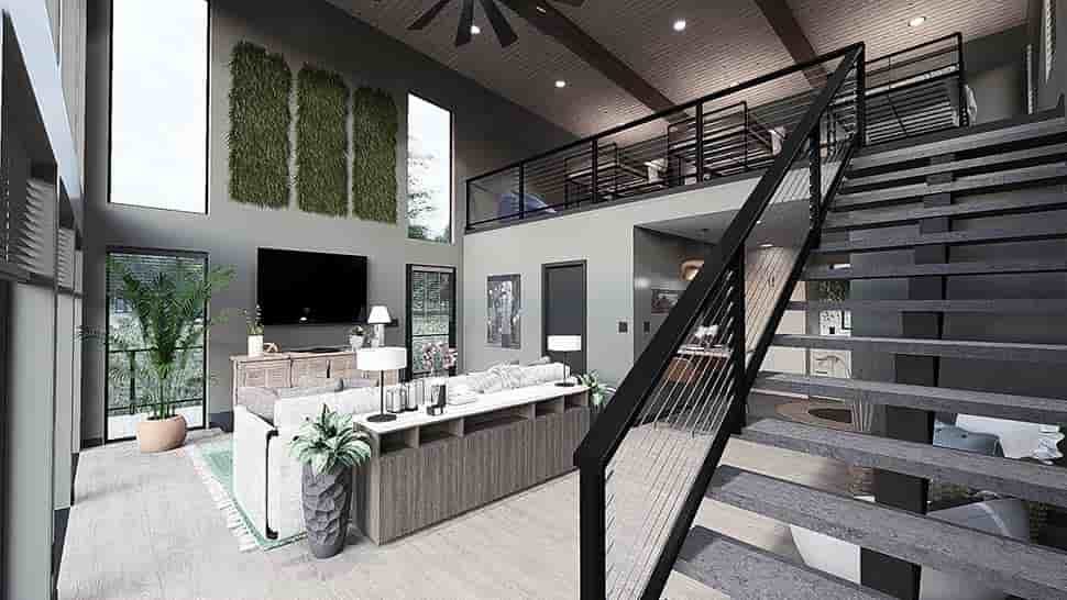 Contemporary, Modern House Plan 100412 with 1 Beds, 1 Baths Picture 4