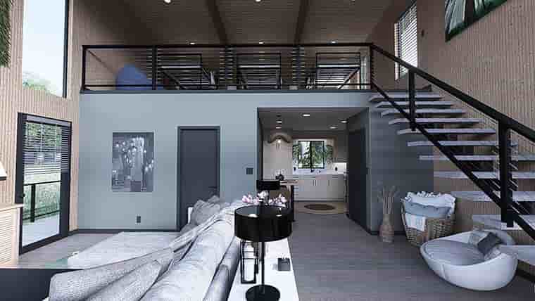 Contemporary, Modern House Plan 100412 with 1 Beds, 1 Baths Picture 5