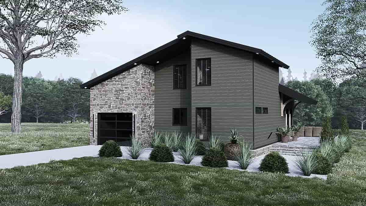 Modern House Plan 100413 with 3 Beds, 2 Baths, 1 Car Garage Picture 1