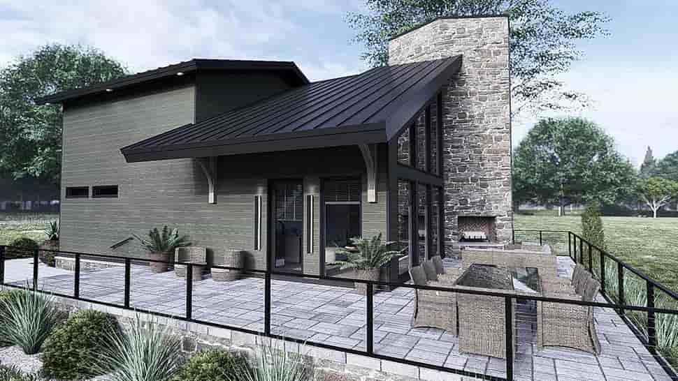 Modern House Plan 100413 with 3 Beds, 2 Baths, 1 Car Garage Picture 2