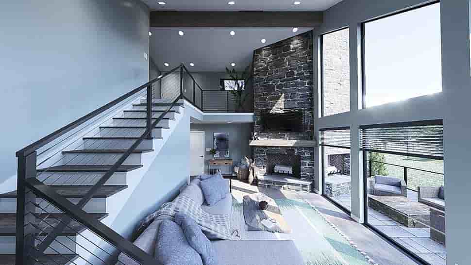 Modern House Plan 100413 with 3 Beds, 2 Baths, 1 Car Garage Picture 3