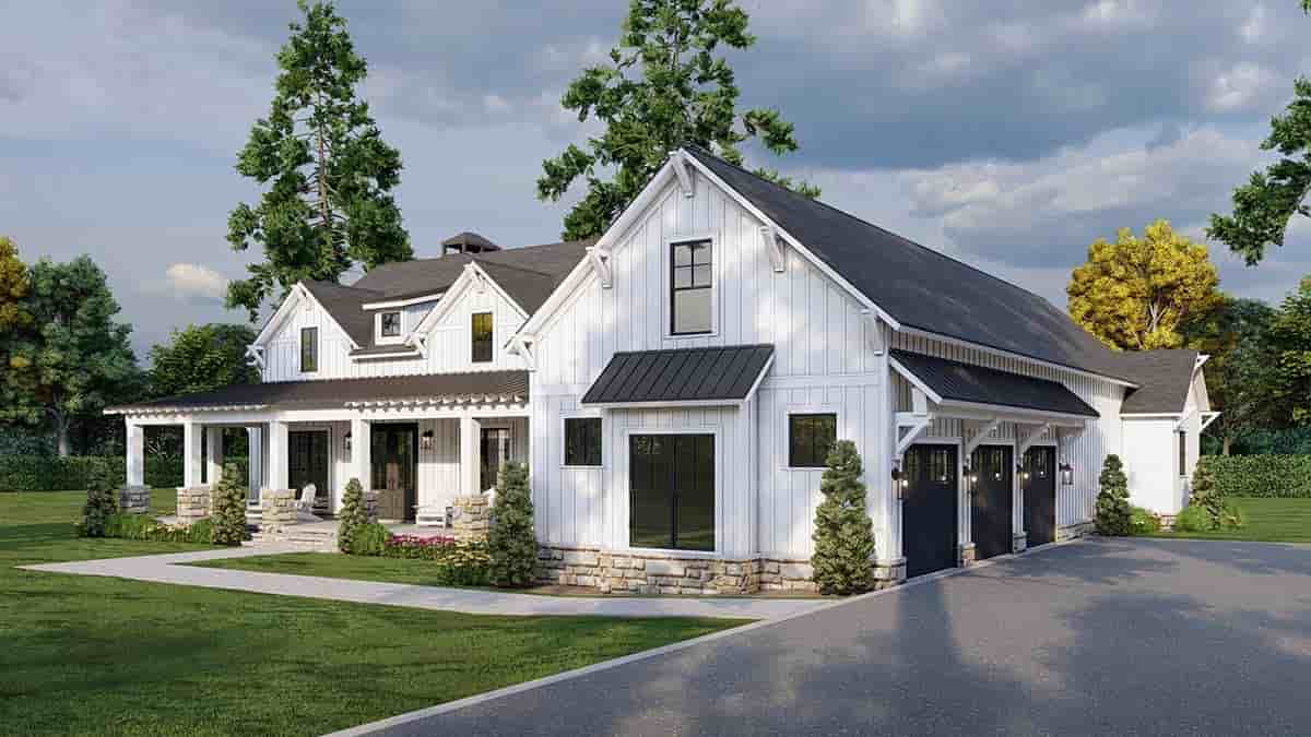 Country, Craftsman, Farmhouse, Southern House Plan 100415 with 3 Beds, 4 Baths, 3 Car Garage Picture 1