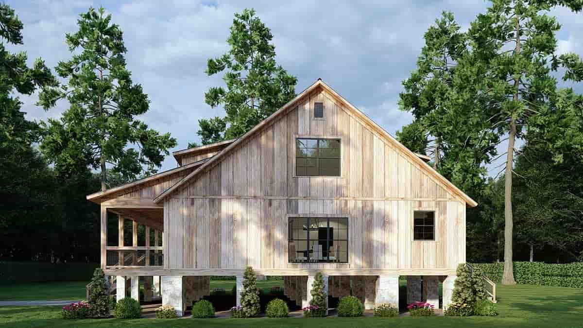 Cabin, Cottage House Plan 100417 with 3 Beds, 3 Baths Picture 1