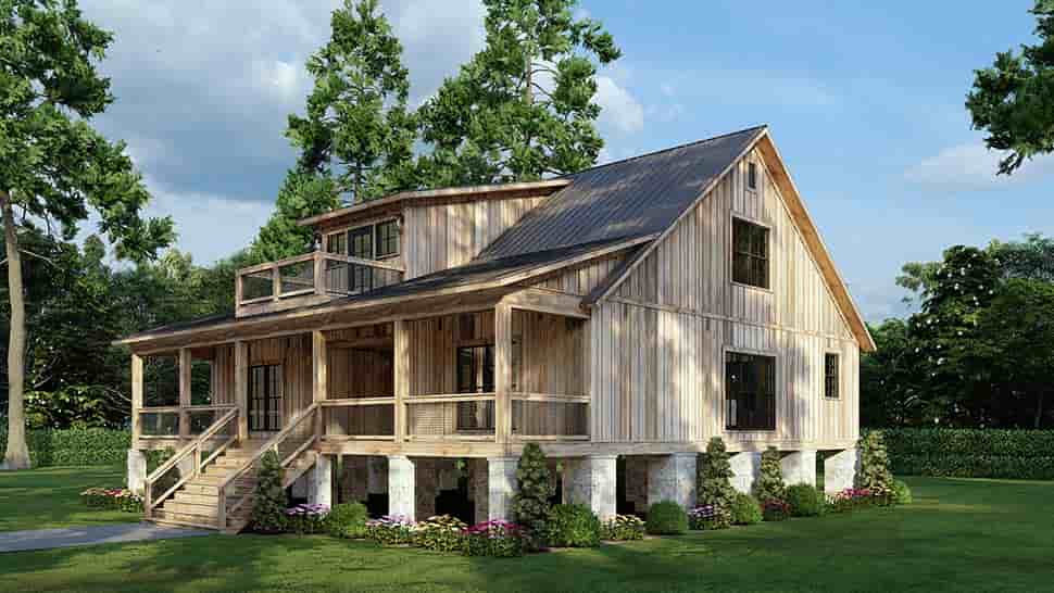 Cabin, Cottage House Plan 100417 with 3 Beds, 3 Baths Picture 4
