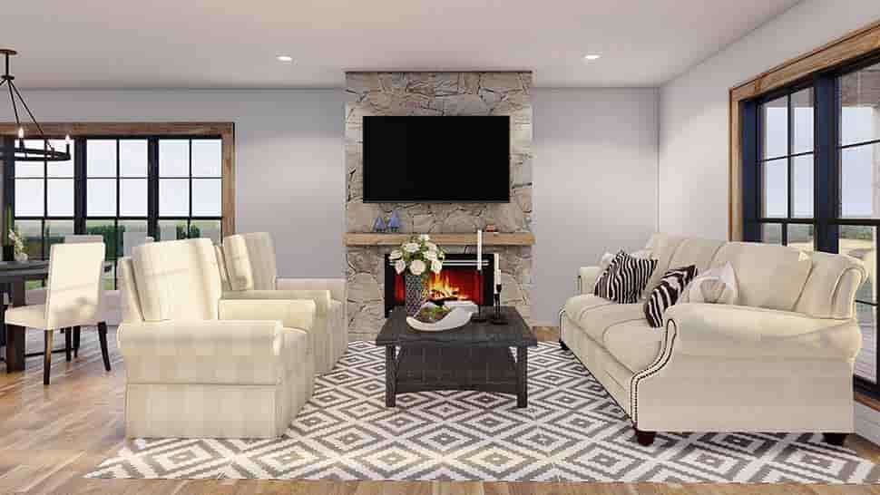 Cabin, Cottage House Plan 100417 with 3 Beds, 3 Baths Picture 8