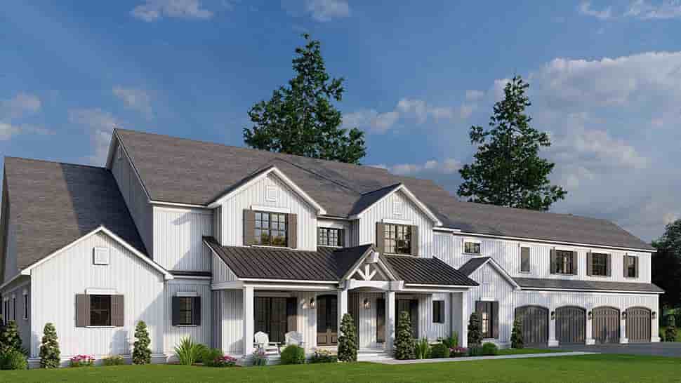Country, Craftsman, Farmhouse, Traditional House Plan 100419 with 5 Beds, 7 Baths, 4 Car Garage Picture 3