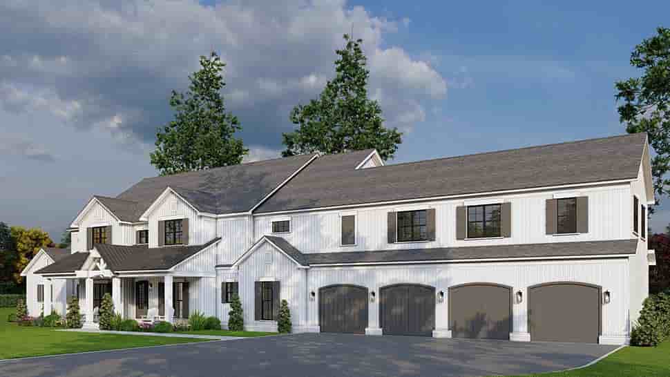 Country, Craftsman, Farmhouse, Traditional House Plan 100419 with 5 Beds, 7 Baths, 4 Car Garage Picture 4