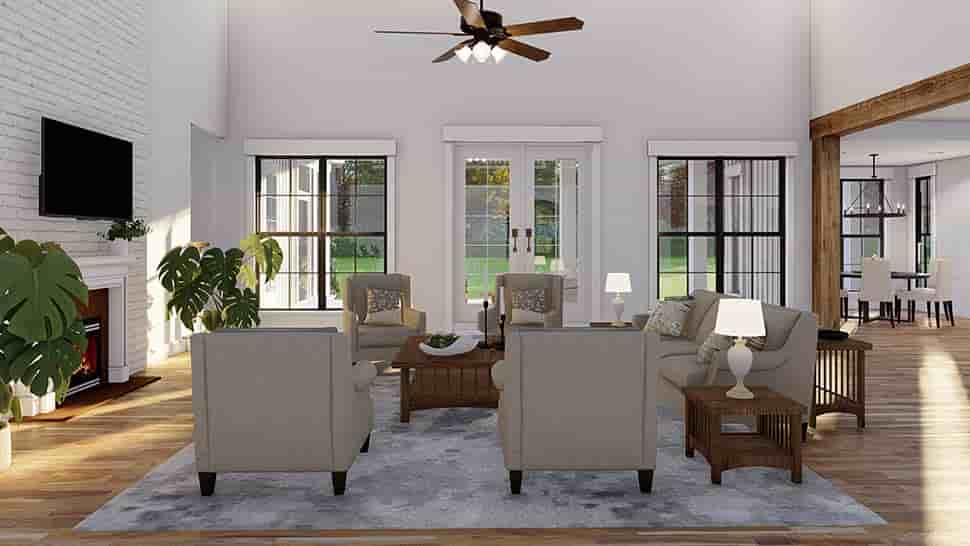 Country, Craftsman, Farmhouse, Traditional House Plan 100419 with 5 Beds, 7 Baths, 4 Car Garage Picture 8