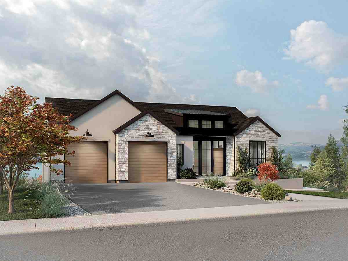 Contemporary, Ranch House Plan 100500 with 4 Beds, 4 Baths, 2 Car Garage Picture 2