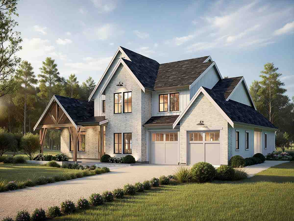 Country, Craftsman, Farmhouse, New American, Traditional House Plan 100509 with 4 Beds, 4 Baths, 2 Car Garage Picture 1