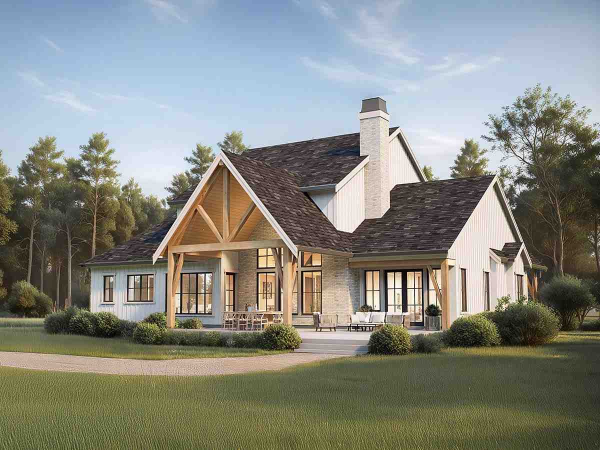 Country, Craftsman, Farmhouse, New American, Traditional House Plan 100509 with 4 Beds, 4 Baths, 2 Car Garage Picture 2