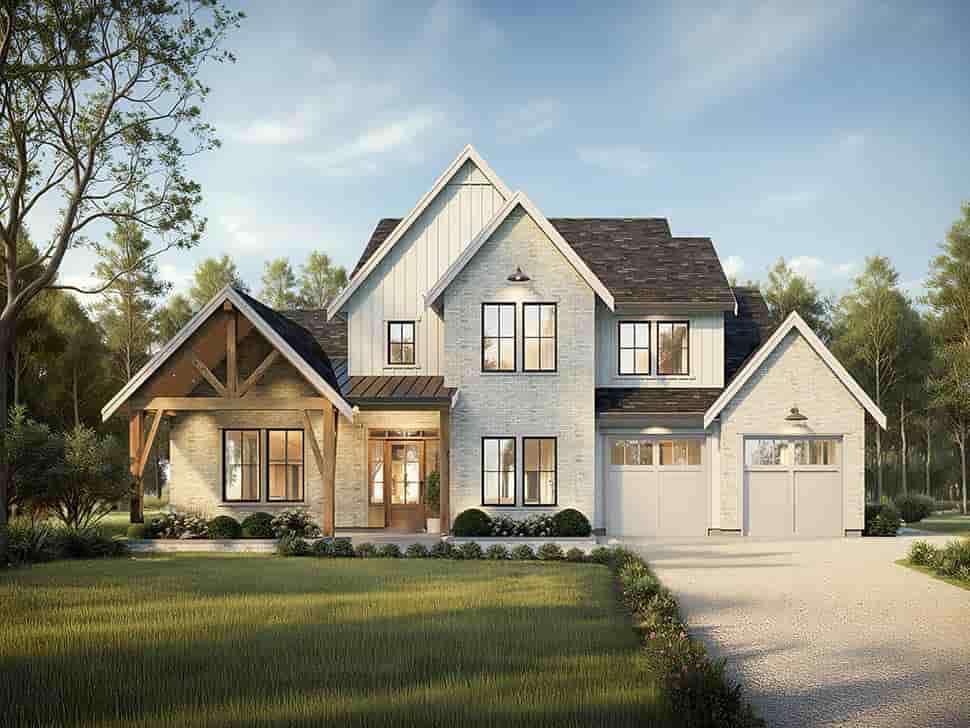 Country, Craftsman, Farmhouse, New American, Traditional House Plan 100509 with 4 Beds, 4 Baths, 2 Car Garage Picture 3