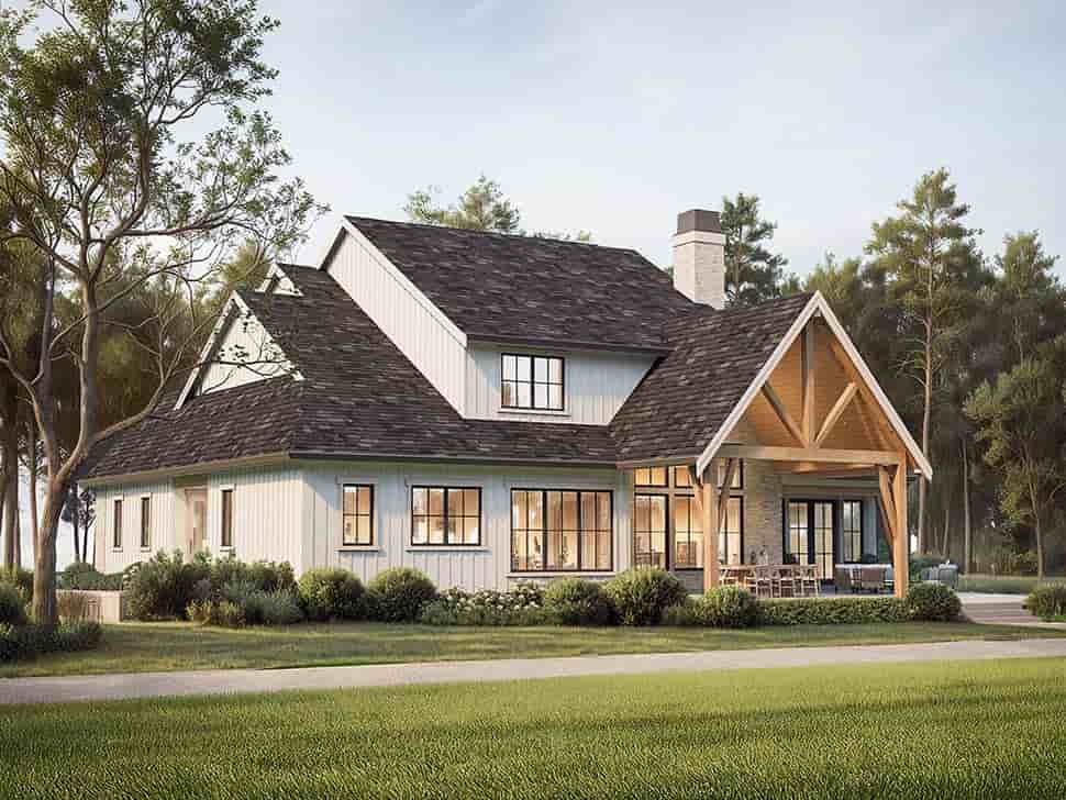 Country, Craftsman, Farmhouse, New American, Traditional House Plan 100509 with 4 Beds, 4 Baths, 2 Car Garage Picture 4