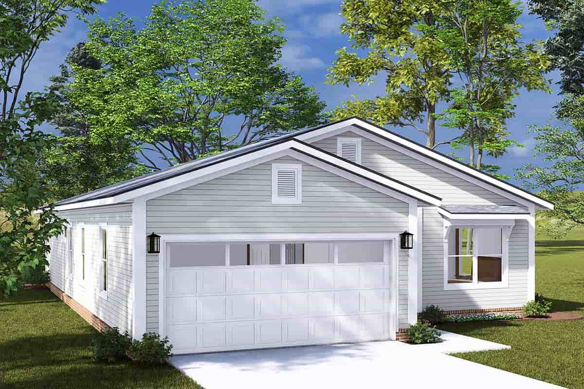 Traditional House Plan 100603 with 3 Beds, 2 Baths, 2 Car Garage Picture 2