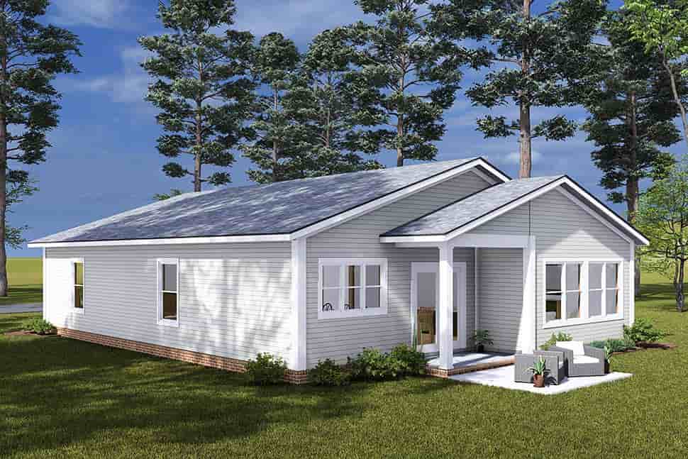 Traditional House Plan 100603 with 3 Beds, 2 Baths, 2 Car Garage Picture 3