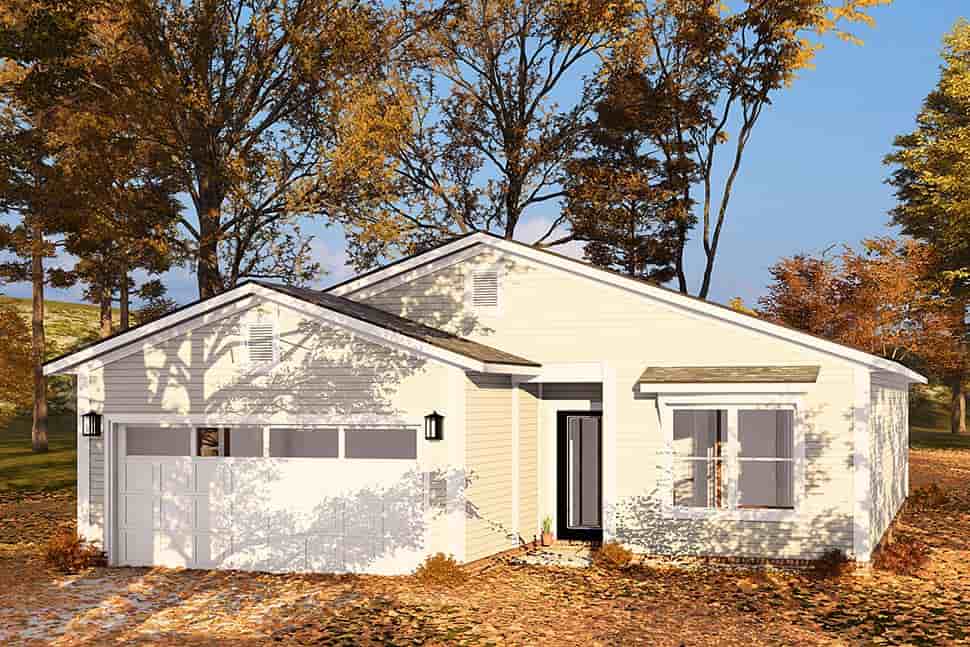 Traditional House Plan 100603 with 3 Beds, 2 Baths, 2 Car Garage Picture 4