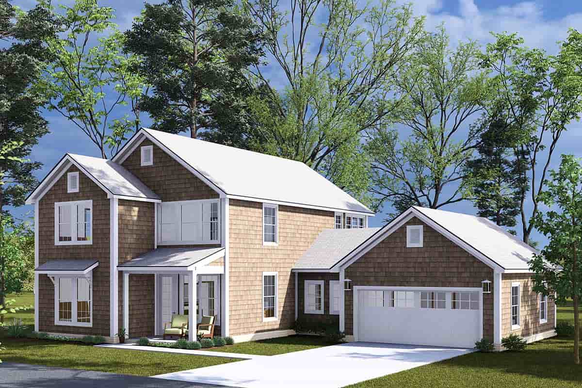 Farmhouse, Traditional House Plan 100604 with 4 Beds, 4 Baths, 2 Car Garage Picture 1