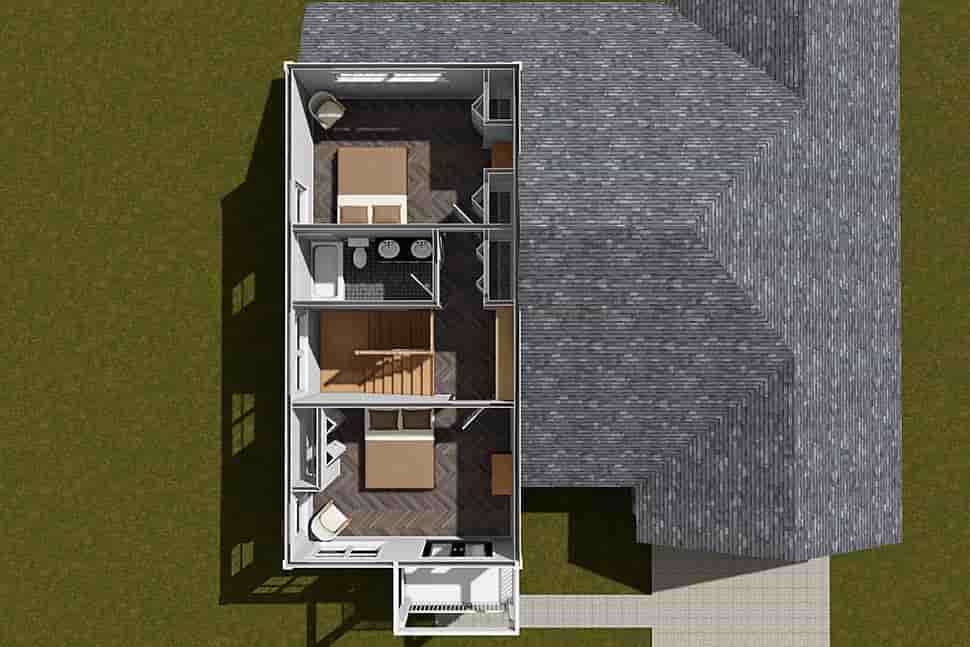 Cottage, Farmhouse, Traditional House Plan 100605 with 3 Beds, 3 Baths, 2 Car Garage Picture 8