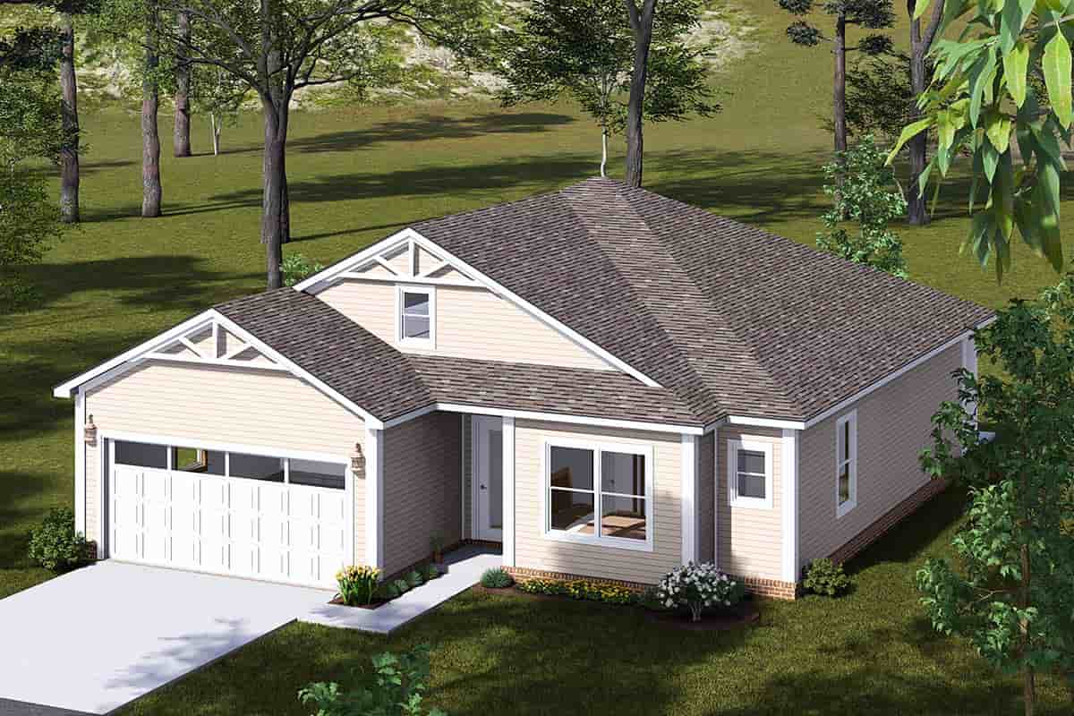 Cottage, Country, Craftsman, Ranch, Traditional House Plan 100606 with 3 Beds, 2 Baths, 2 Car Garage Picture 1