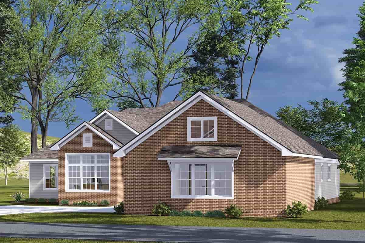 Ranch, Traditional House Plan 100608 with 4 Beds, 4 Baths, 2 Car Garage Picture 1