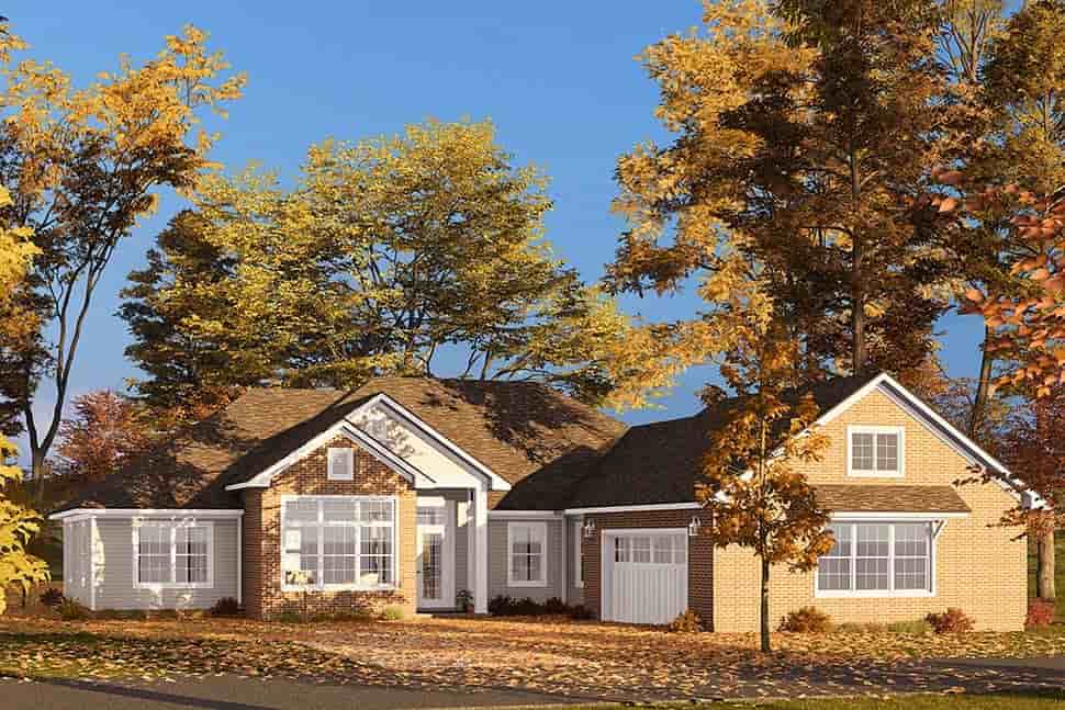 Ranch, Traditional House Plan 100608 with 4 Beds, 4 Baths, 2 Car Garage Picture 7