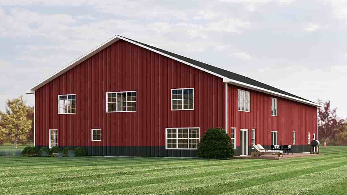 Barndominium, Country House Plan 100704 with 3 Beds, 3 Baths, 3 Car Garage Picture 1