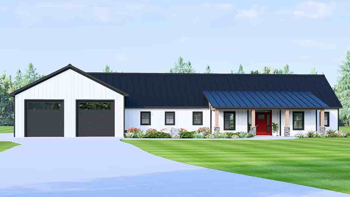 Barndominium, Country, Ranch House Plan 100706 with 2 Beds, 3 Baths, 2 Car Garage Picture 1