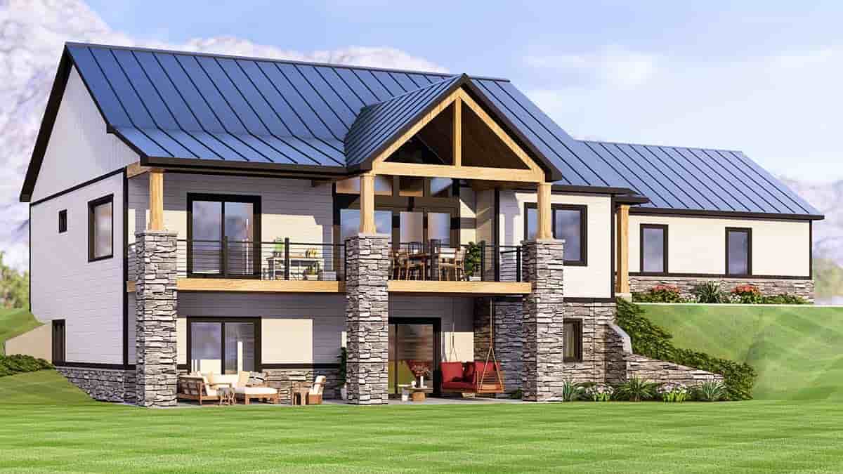 Contemporary, Country House Plan 100708 with 1 Beds, 2 Baths, 2 Car Garage Picture 2